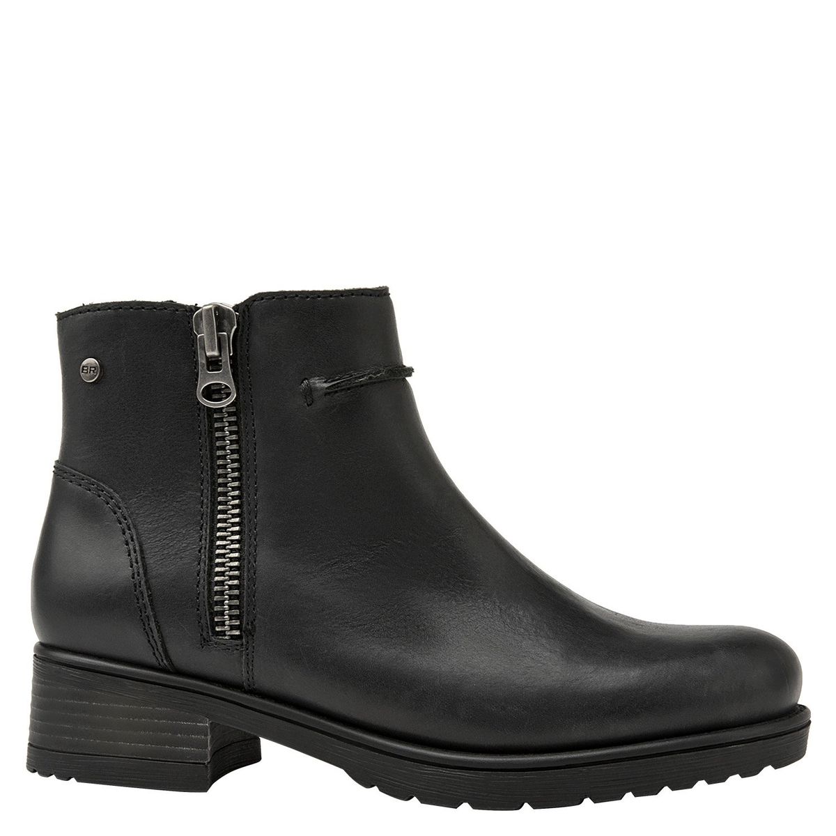 BRUNO ROSSI - Botin Mujer Cuero Negro Bruno Rossi