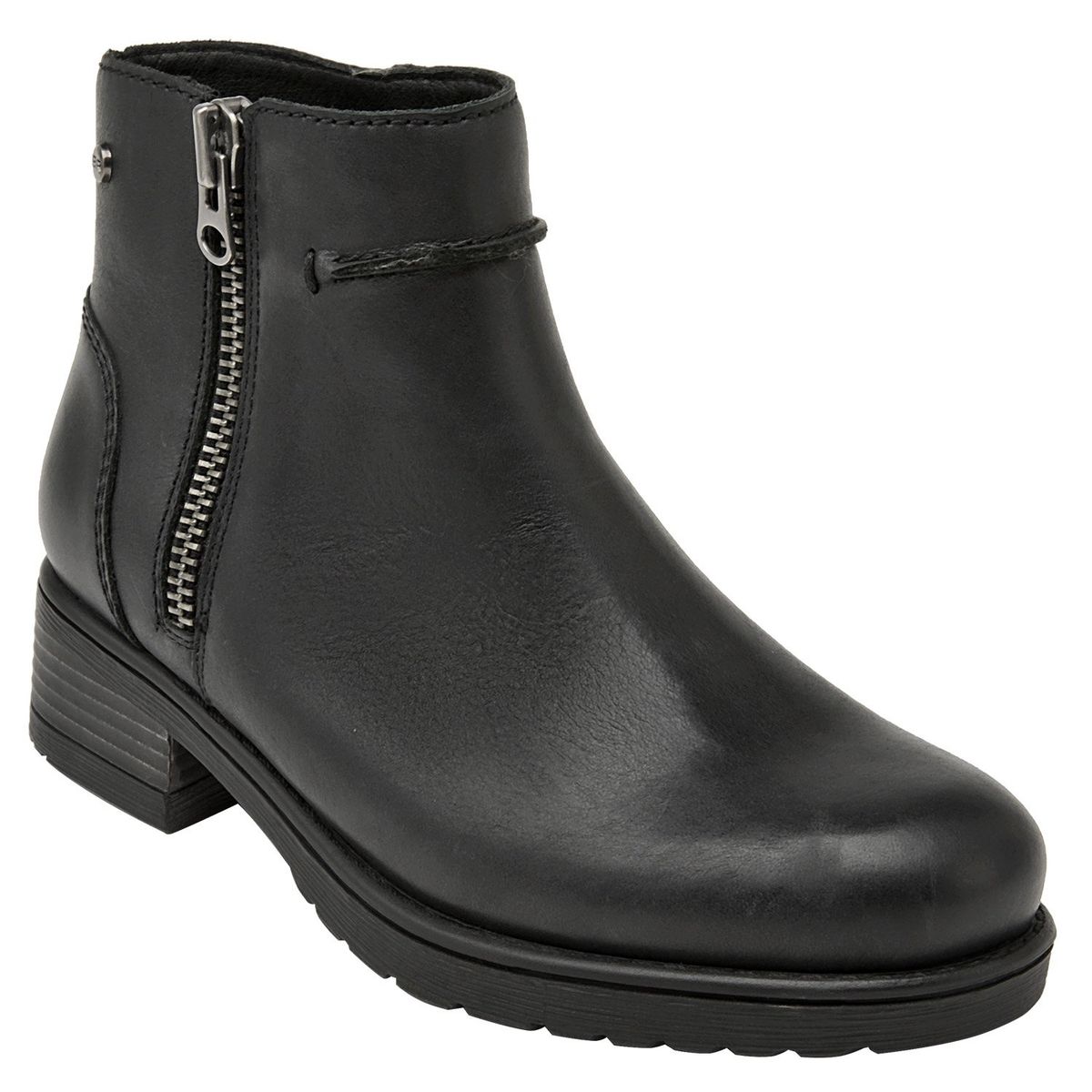 BRUNO ROSSI - Botin Mujer Cuero Negro Bruno Rossi