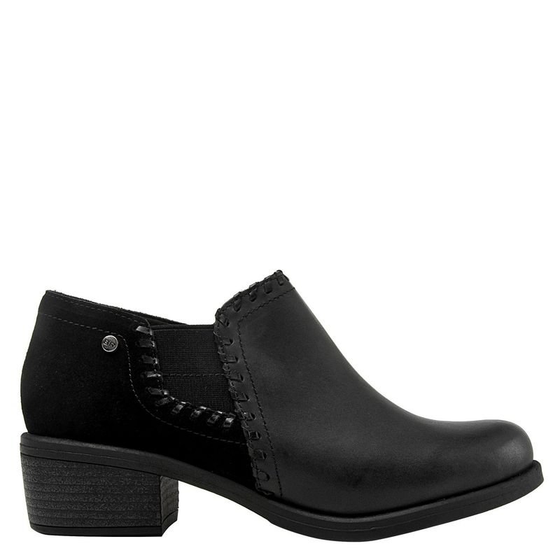 BRUNO ROSSI - Botin Mujer Cuero Negro Bruno Rossi