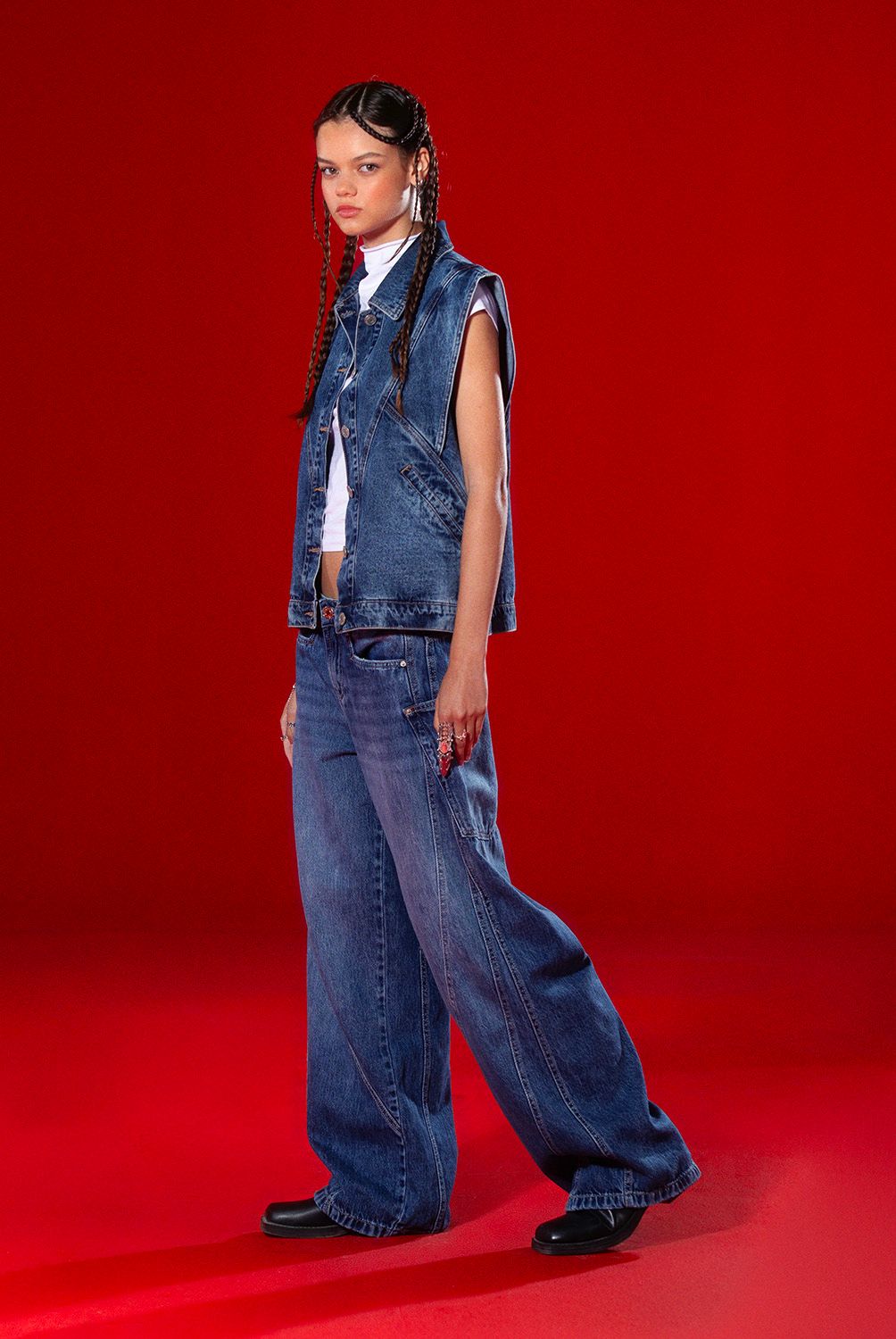 AMERICANINO - Jeans Baggy Mujer Americanino