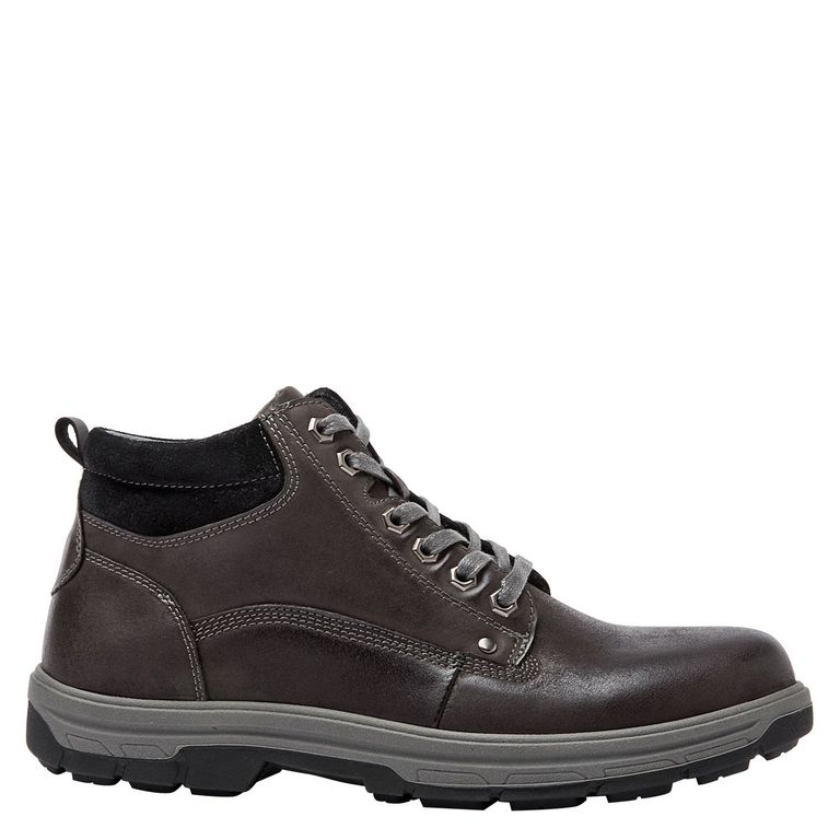 Botin Hombre Cuero Gris