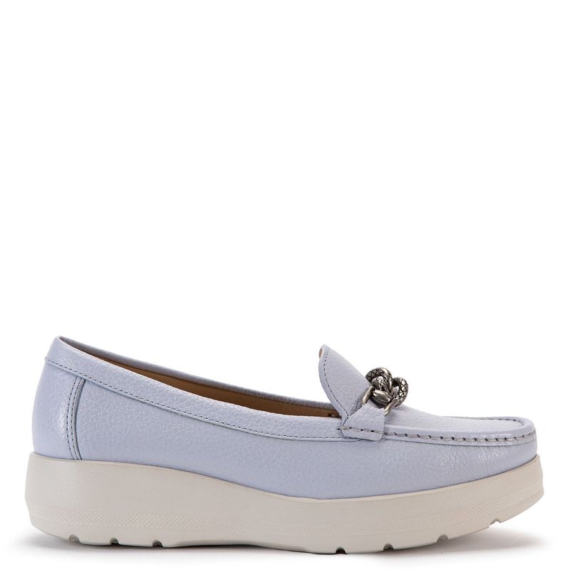 GACEL - Mocasin Mujer Cuero Azul Gacel