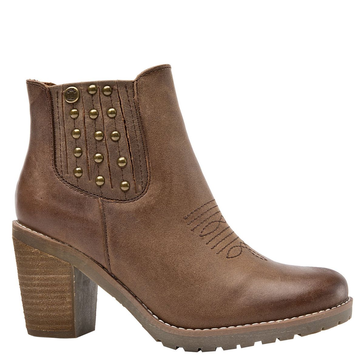 PANAMA JACK - Botin Mujer Cuero Café Panama Jack