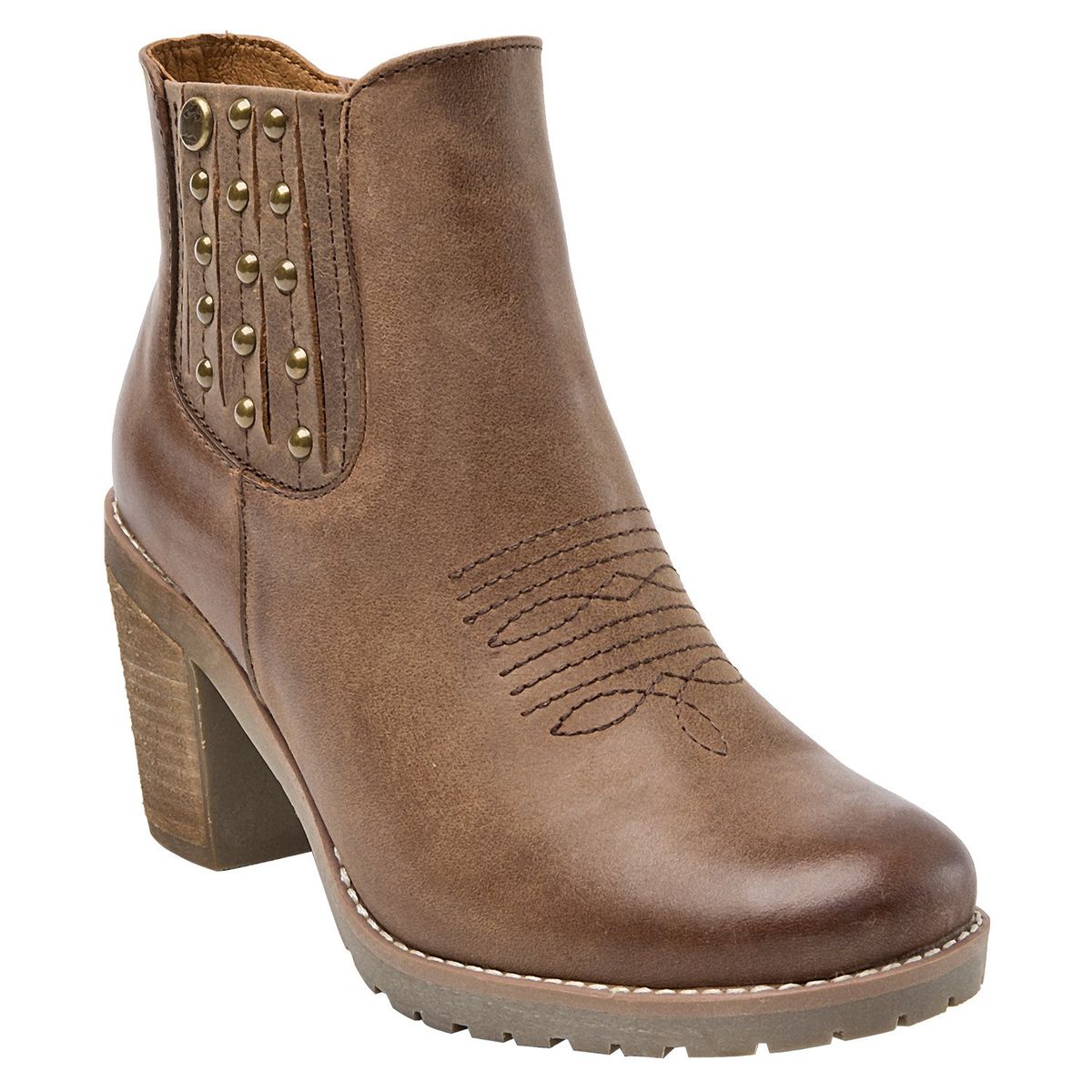 PANAMA JACK - Botin Mujer Cuero Café Panama Jack