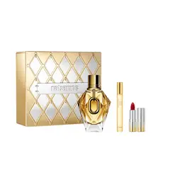 RABANNE - Set Million Gold For Her Eau De Parfum Refillable 90 Ml + 10 Ml + Dramalips Shiny Lipstick First Red Carpet 687