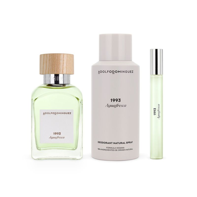 ADOLFO DOMINGUEZ - Set Agua Fresca Eau De Toilette 120 Ml + Adolfo Domínguez Aguafresca 1993 Deodorant 150 Ml + Agua Fresca Eau De Toilette 10 Ml Adolfo Dominguez