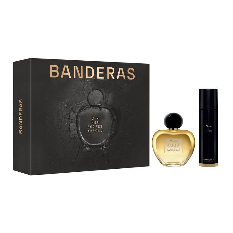 Set Perfume Her Secret Absolu Edp 80 Ml + Desodorante 150 Mujer Banderas