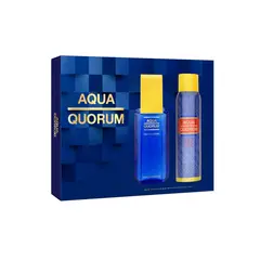 QUORUM - Set Aqua Eau De Toilette 100 Ml + Deodorant Spray 150 Ml