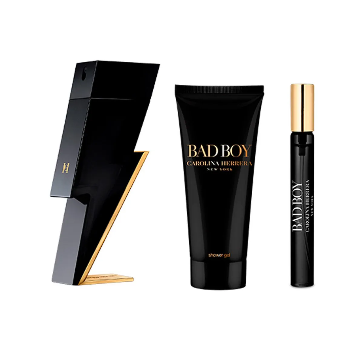 CAROLINA HERRERA - Set Bad Boy Eau De Toilette 100 Ml + Shower Gel 100 Ml + Eau De Toilette 10 Ml Carolina Herrera