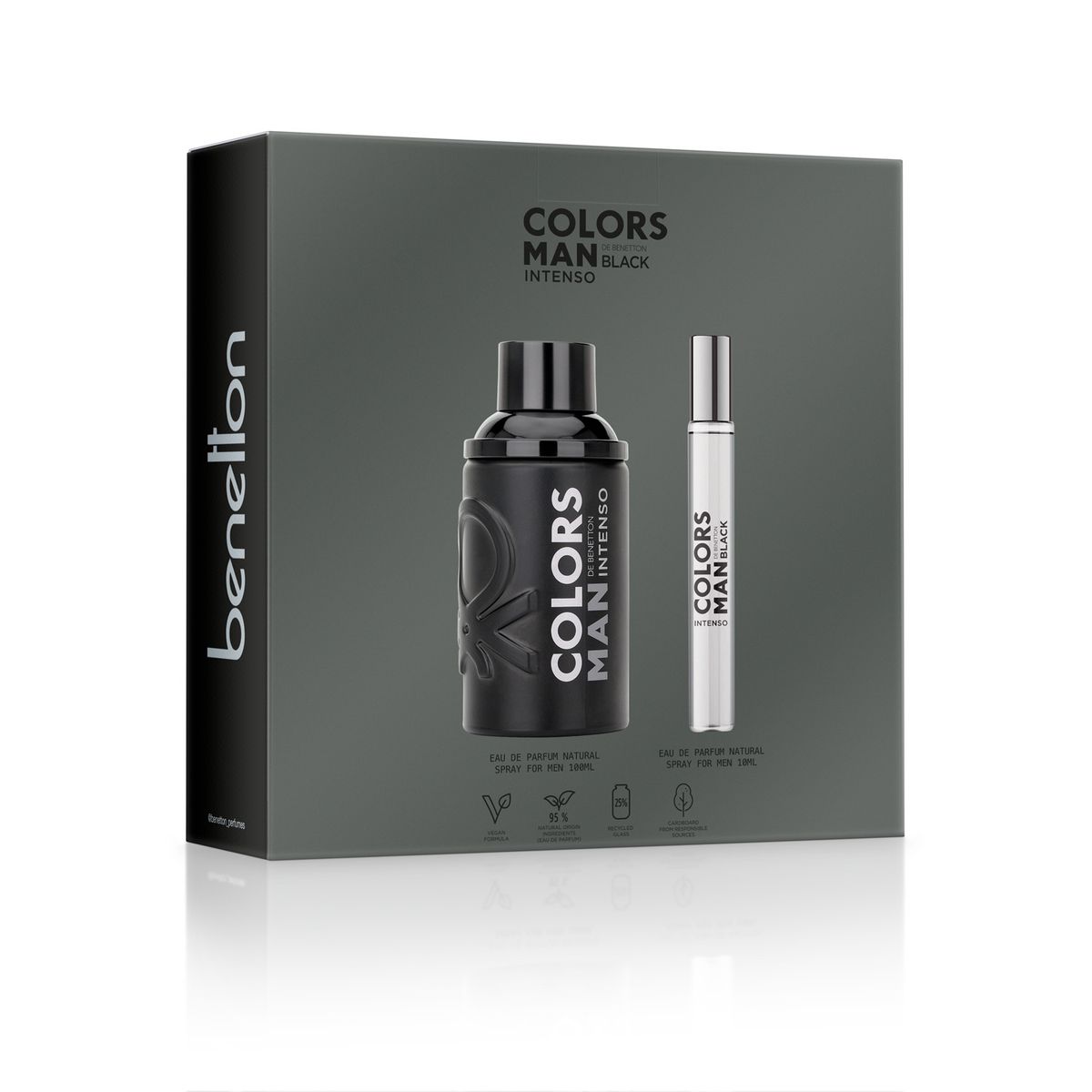 BENETTON - Set United Colors Man Black Intenso Eau De Parfum 100 Ml + 0 Ml Benetton