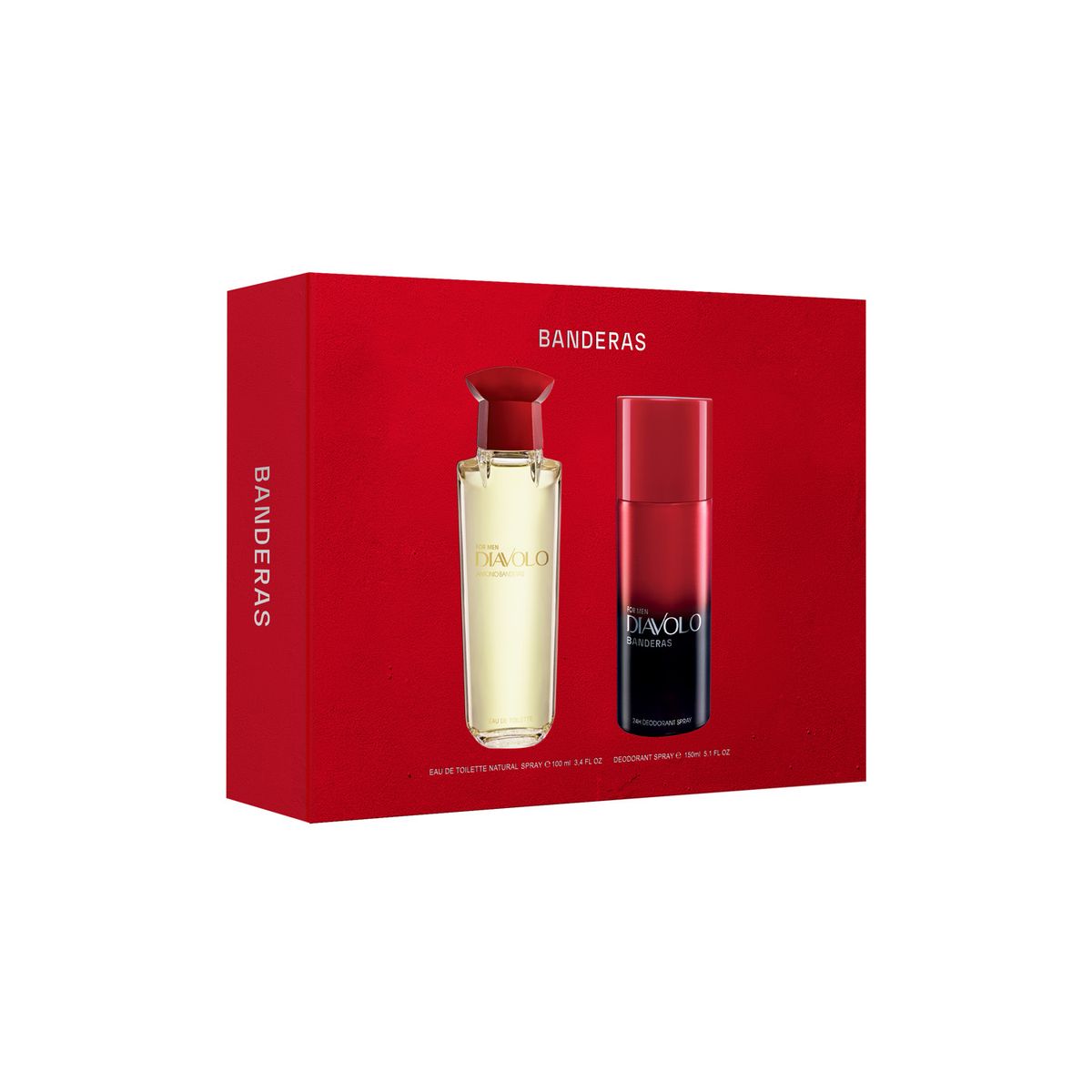 BANDERAS - Set Diavolo For Men Eau De Toilette 100 Ml + 24H Deodorant Spray For Men 150 Ml Banderas