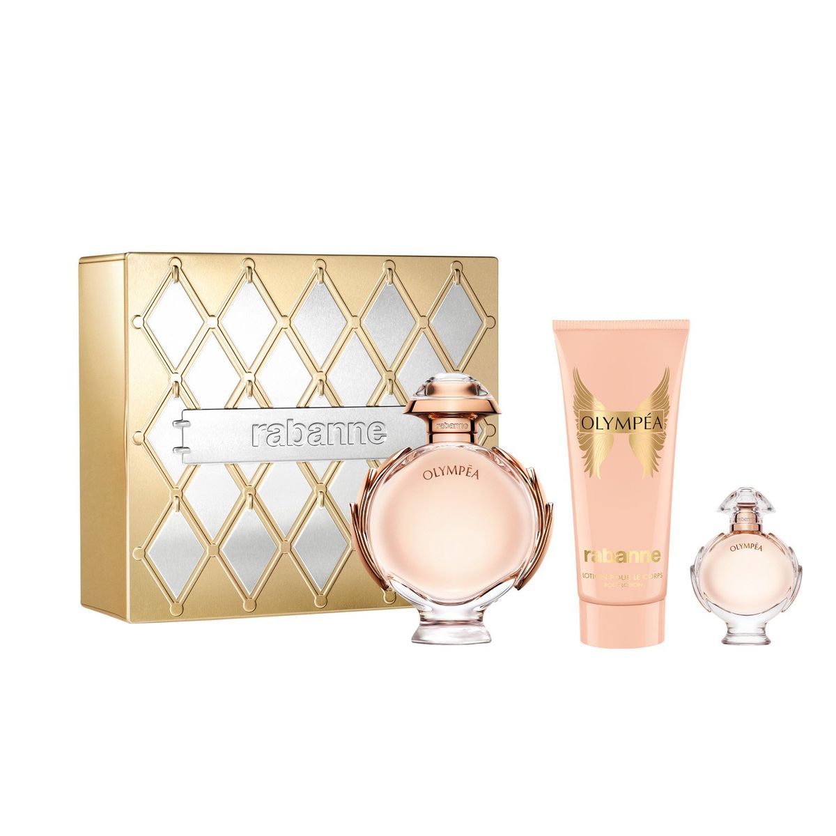 RABANNE - Set Olympéa Eau De Parfum 80 Ml + Sensual Body Lotion 100 Ml + Eau De Parfum 6 Ml Rabanne