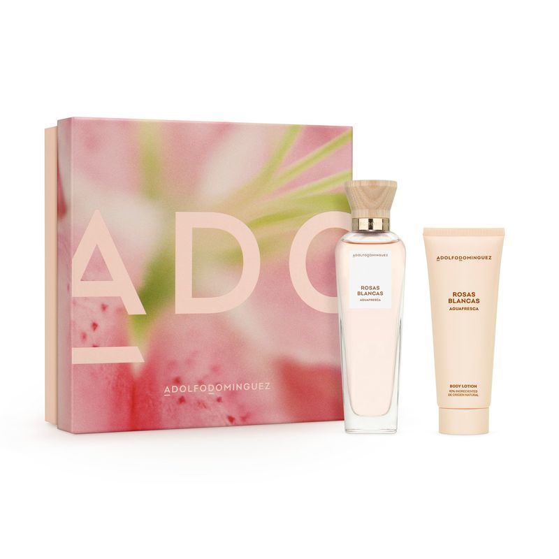 ADOLFO DOMINGUEZ - Set Aguafresca Rosas Blancas Eau De Toilette 120 Ml + A Fresca Rosas Blancas Hidrating Body Lotion 75 Ml Adolfo Dominguez
