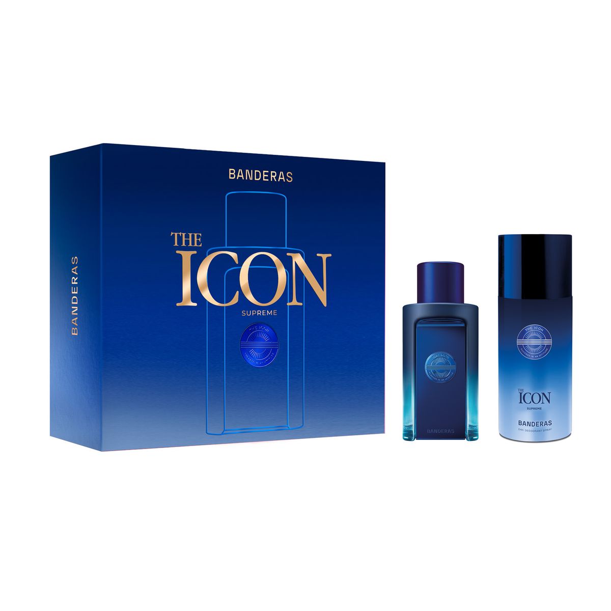 BANDERAS - Set The Icon Supreme Eau De Parfum Intense For Men 100 Ml + 24H Deodorant Spray 150 Ml Antonio Banderas