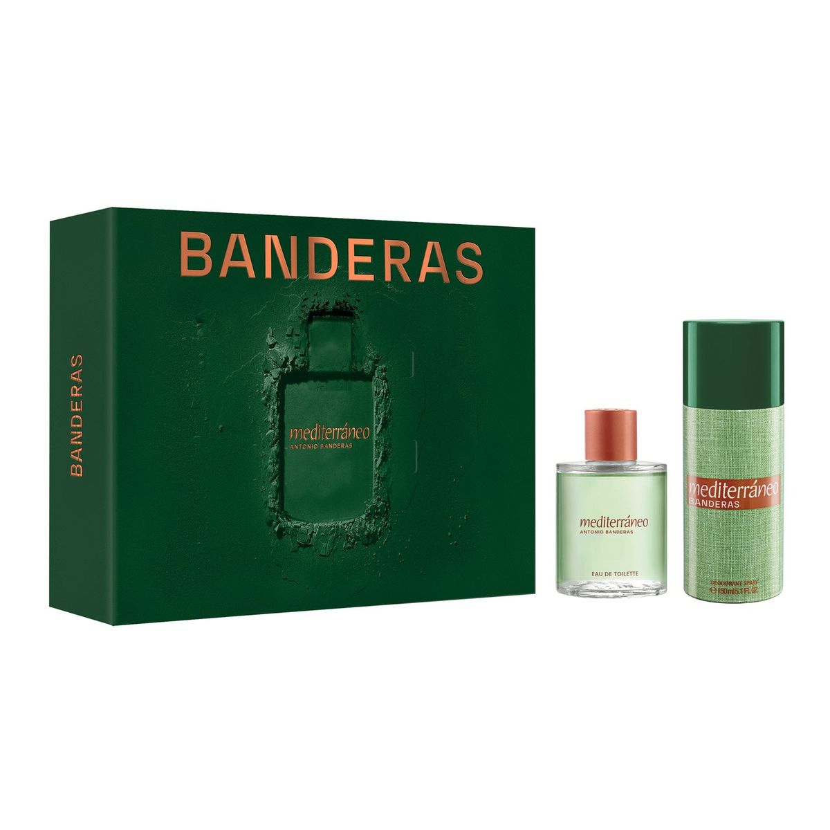 BANDERAS - Set Mediterráneo Eau De Toilette 100 Ml + 24H Deodorant Spray 150 Ml Banderas