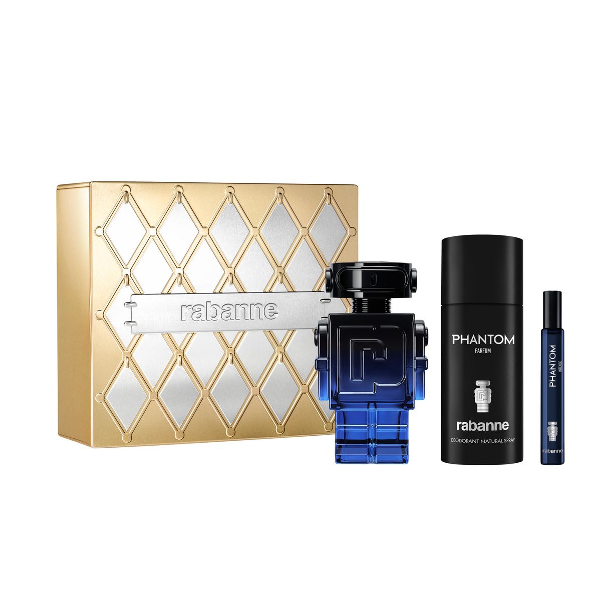RABANNE - Set Phantom Intense Eau De Parfum Intense 100 Ml + Parfum Deodorant 150 Ml + Intense Eau De Parfum Intense 10 Ml Rabanne