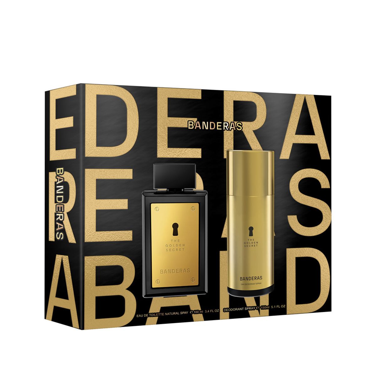 BANDERAS - Set The Golden Secret Eau De Toilette 100 Ml + 24H Deodorant Spray 150 Ml Antonio Banderas