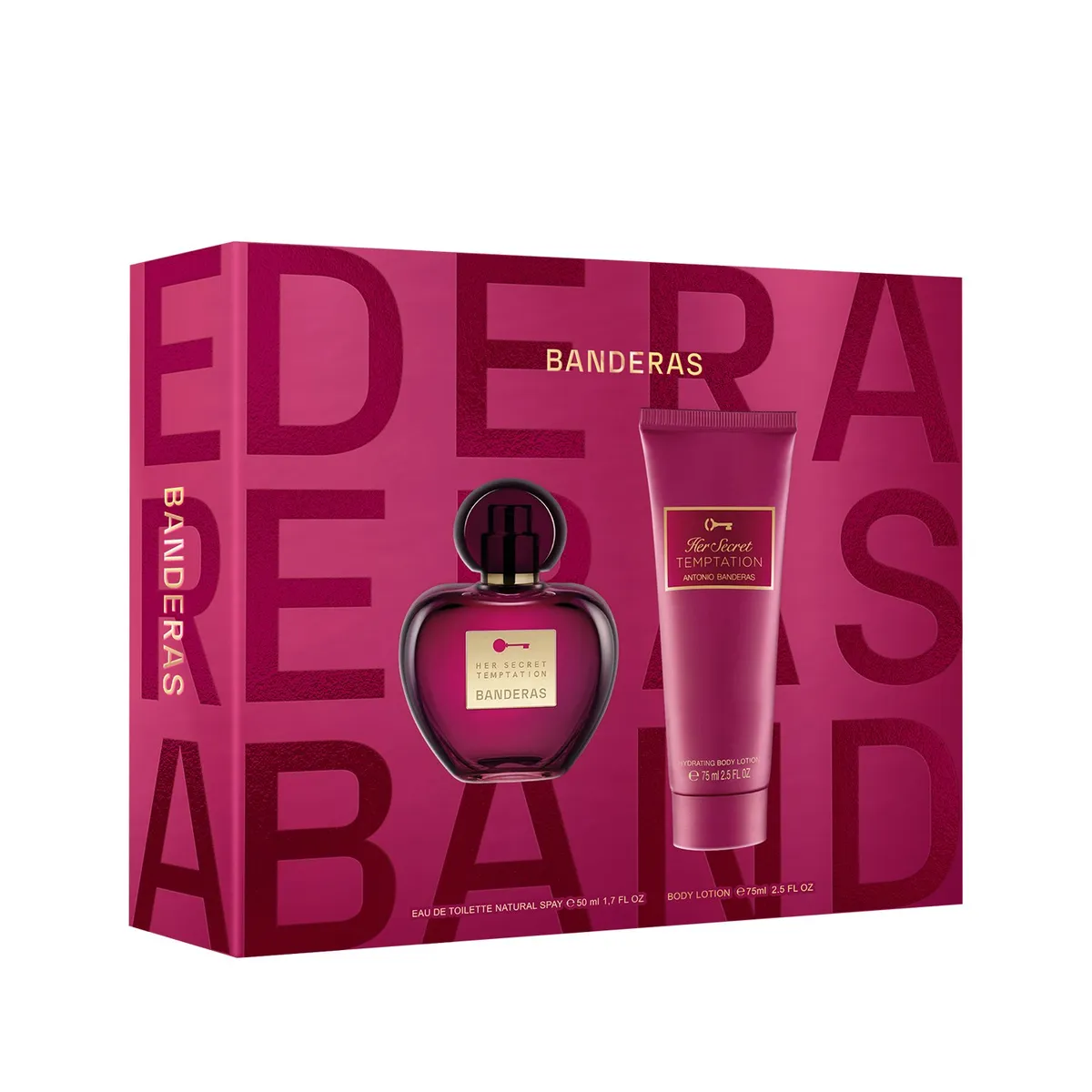 BANDERAS - Set Her Secret Temptation Eau De Toilette 50 Ml + Hydrating Body Lotion 75 Ml Antonio Banderas