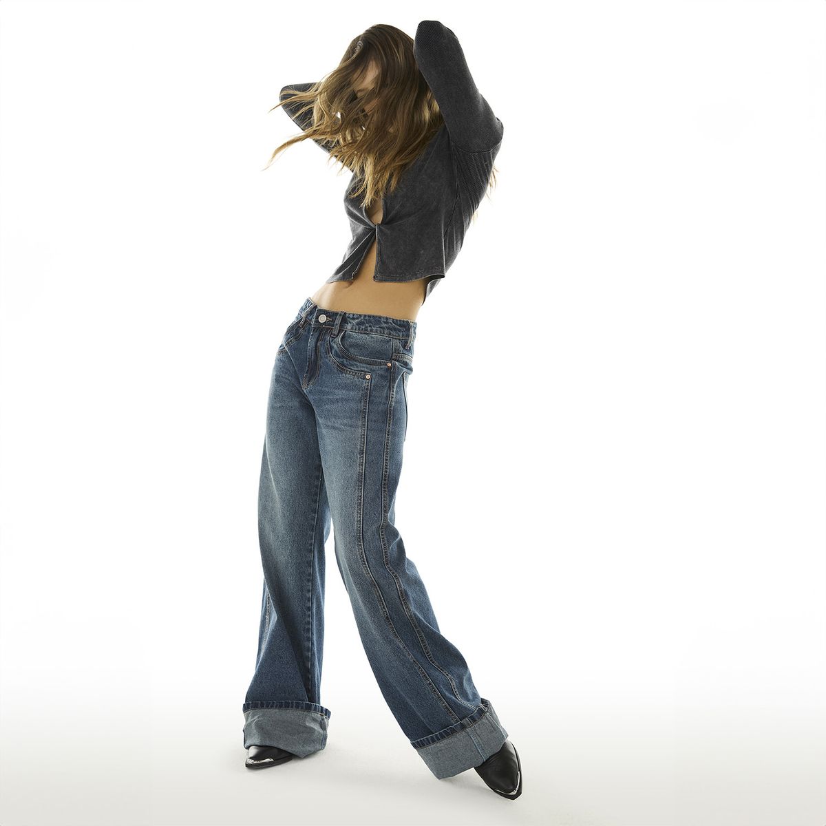 AMERICANINO - Jeans Baggy Tiro Bajo Mujer Americanino