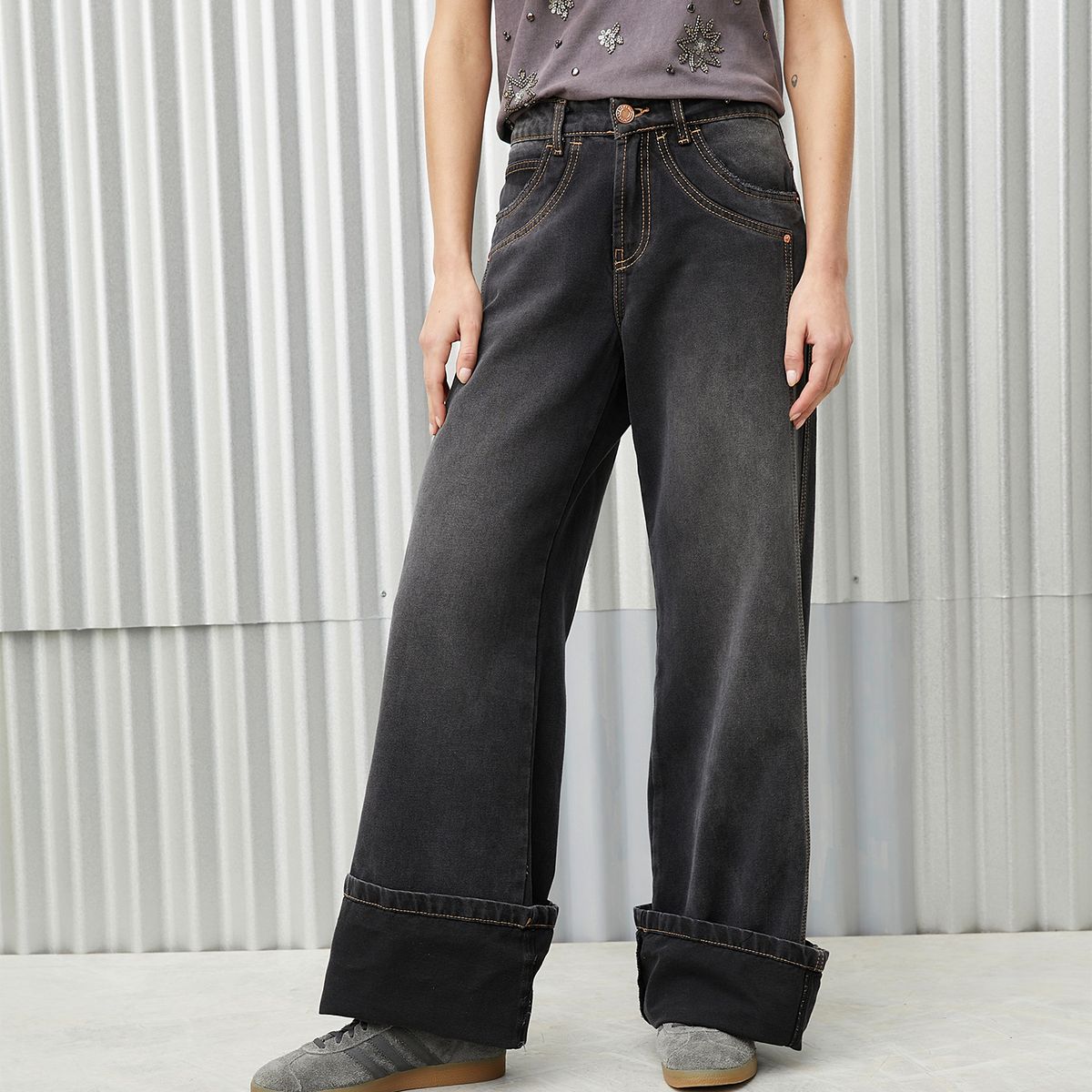 AMERICANINO - Jeans Baggy Tiro Bajo Mujer Americanino