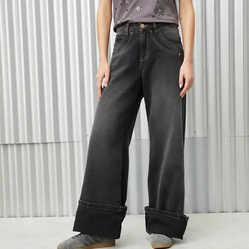 AMERICANINO - Jeans Baggy Tiro Bajo Mujer