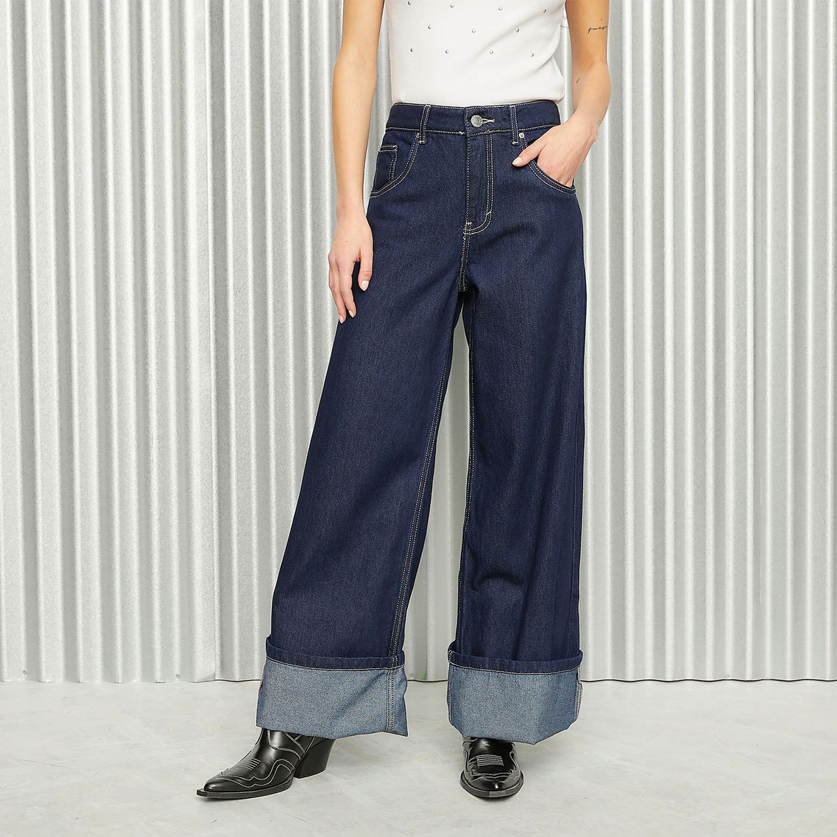 AMERICANINO - Jeans Baggy Tiro Bajo Mujer Americanino