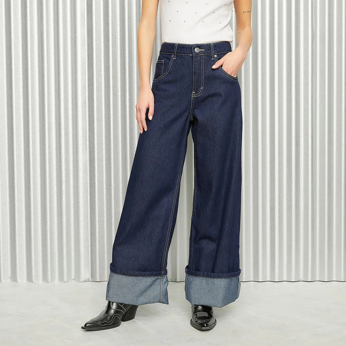 AMERICANINO - Jeans Baggy Tiro Bajo Mujer Americanino