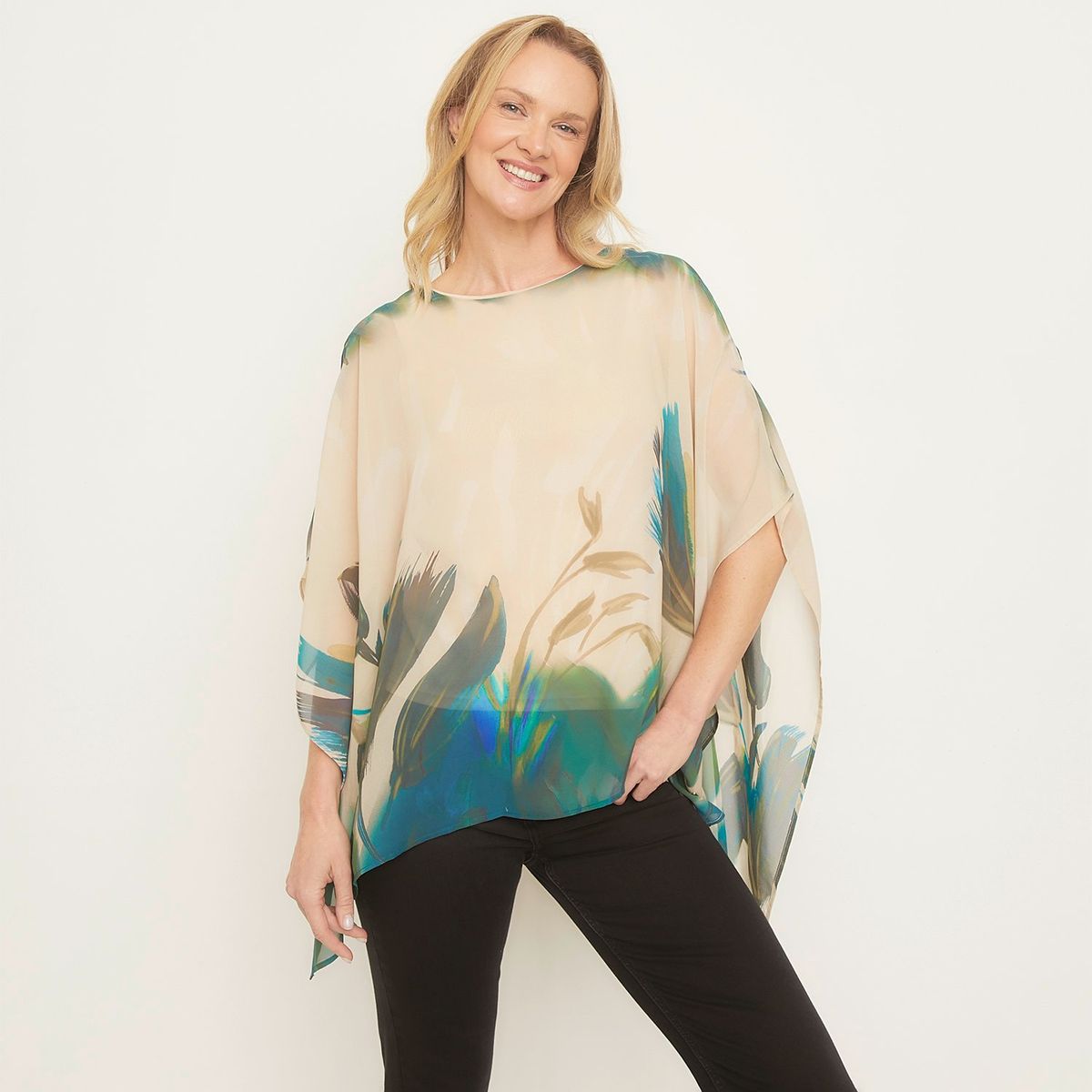S COCCI - Blusa Mujer S Cocci Oversize Estampada Manga 3/4