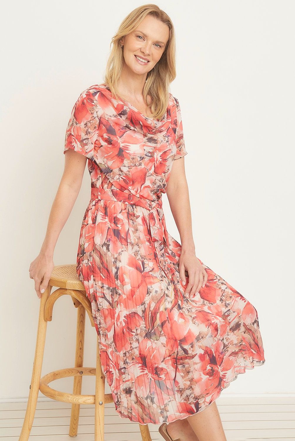 S COCCI - Vestido Midi Mujer S Cocci Estampado Flores