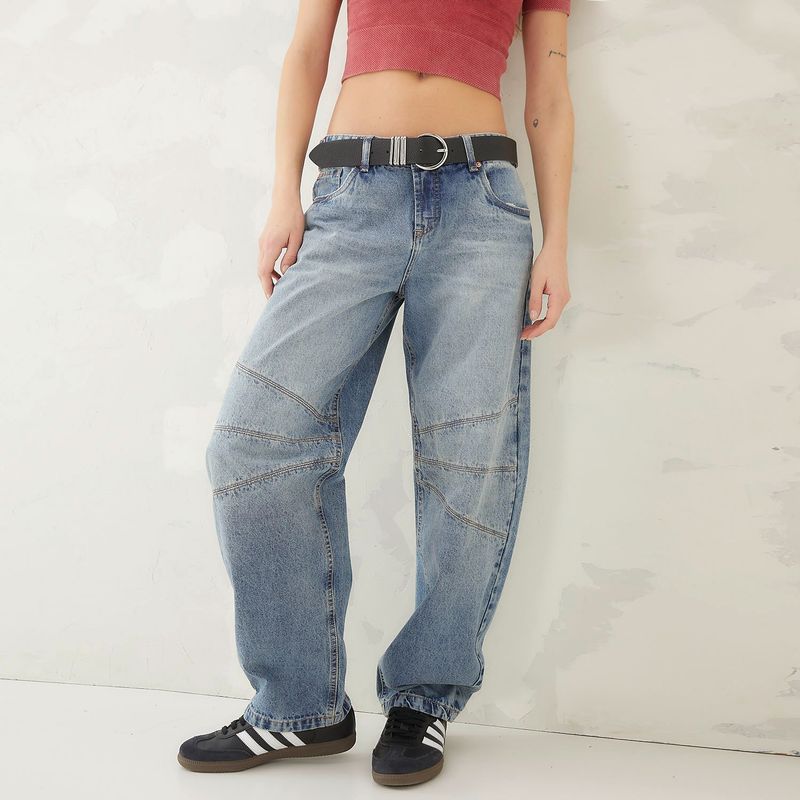 AMERICANINO - Jeans Baggy Tiro Alto Mujer Americanino