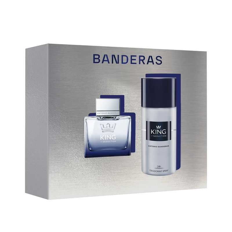 ANTONIO BANDERAS - Set Perfume Hombre Regalo Banderas King Of Seduction Edt 100Ml + Desodorante 150Ml Antonio Banderas