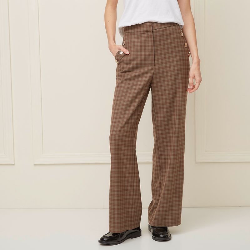 BASEMENT - Pantalón Regular Tiro Medio Mujer Basement