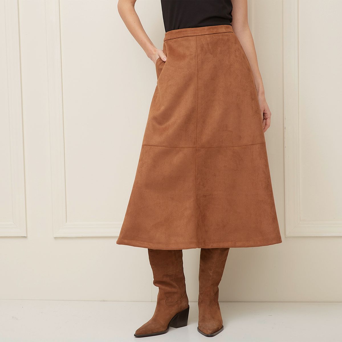 BASEMENT - Falda Midi Mujer Basement