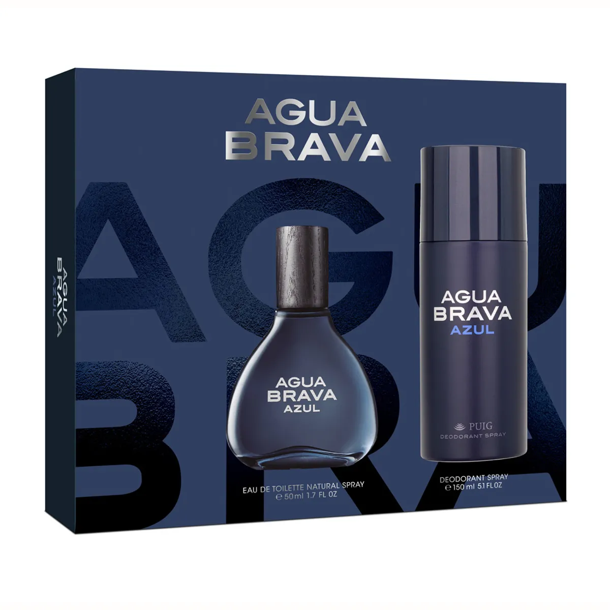 AGUA BRAVA - Set Perfume Hombre Regalo Azul EDT 50Ml + Desodorante 150Ml Agua Brava