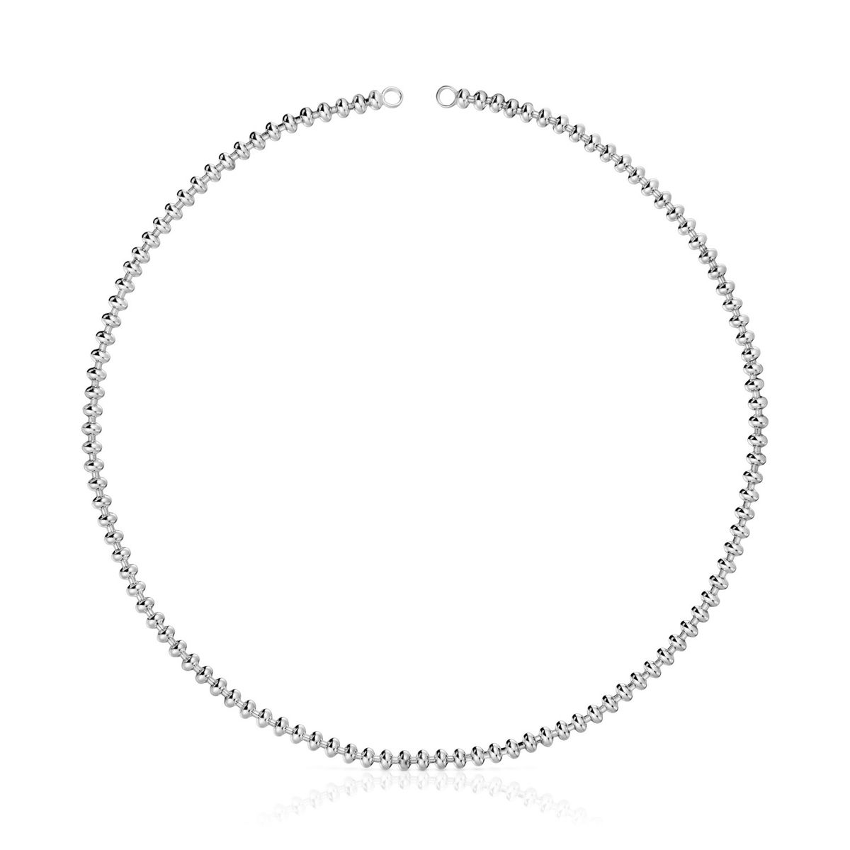 TOUS - Collar Corto De Plata Con Motivos Bola 51,5 Cm Hold Oval