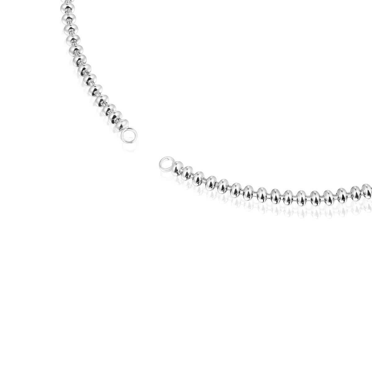 TOUS - Collar Corto De Plata Con Motivos Bola 51,5 Cm Hold Oval