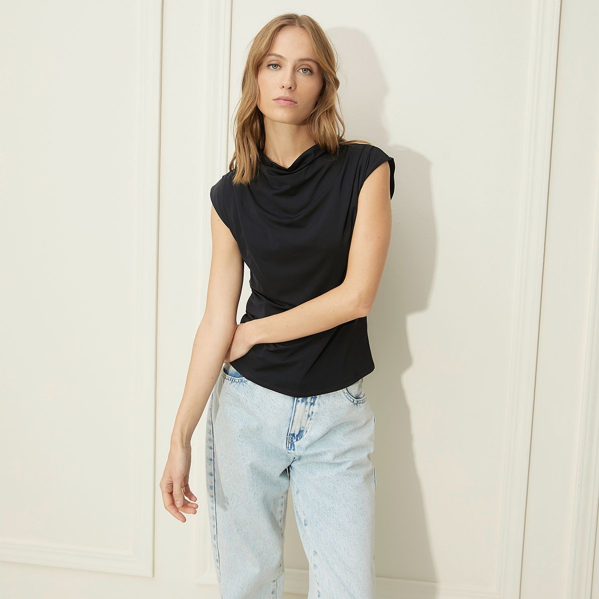 BASEMENT - Polera Manga Corta Mujer Basement