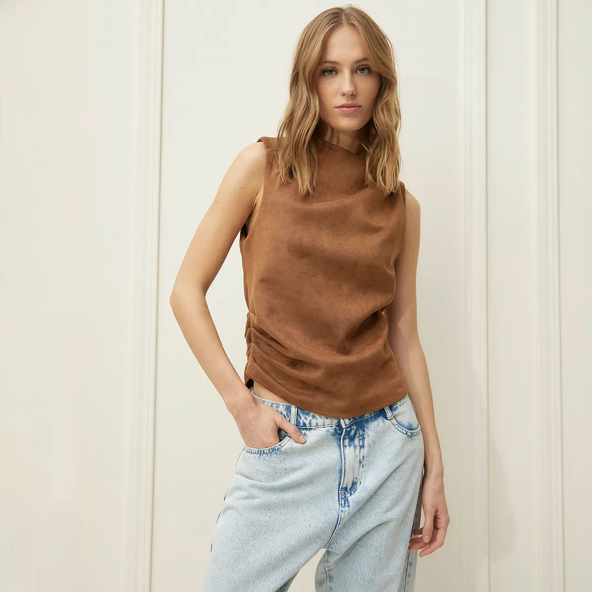 BASEMENT - Blusa Manga Corta Mujer Basement