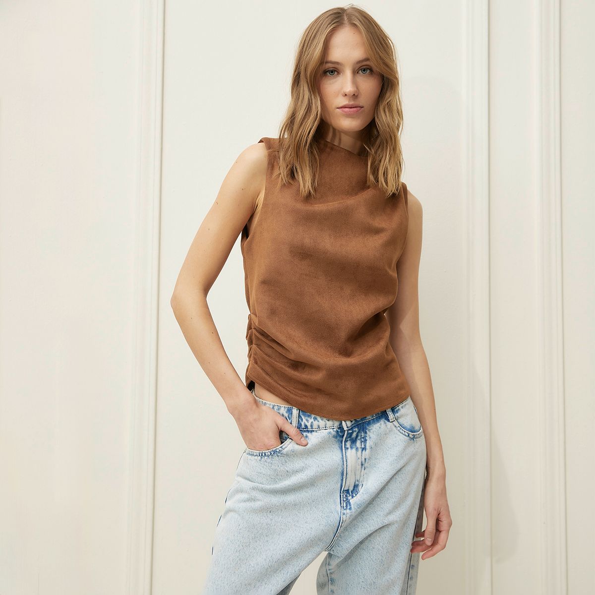 BASEMENT - Blusa Manga Corta Mujer Basement