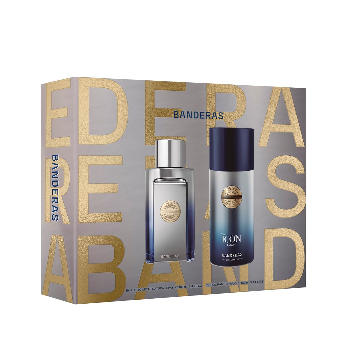 BANDERAS - Set Perfume Hombre Regalo Banderas The Icon Elixir 100Ml + Desodorante 150Ml Antonio Banderas