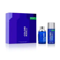 BENETTON - Set Perfume Hombre Regalo Colors Blue Edt 100Ml + Desodorante 150Ml