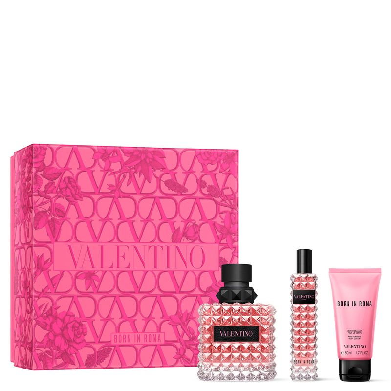 VALENTINO - Set Perfume Mujer Born in Roma EDP 100ml + 15ml + Loción corporal 50ml