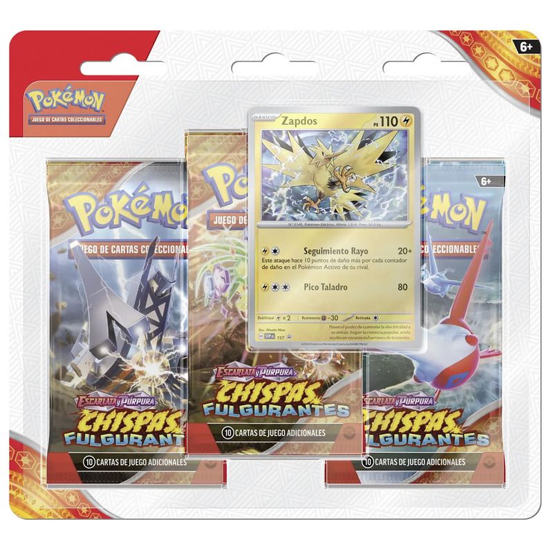 POKEMON - Tcg Cartas Pokemon Scarlet Violet Surging Sparks 3Pk Blister Esp