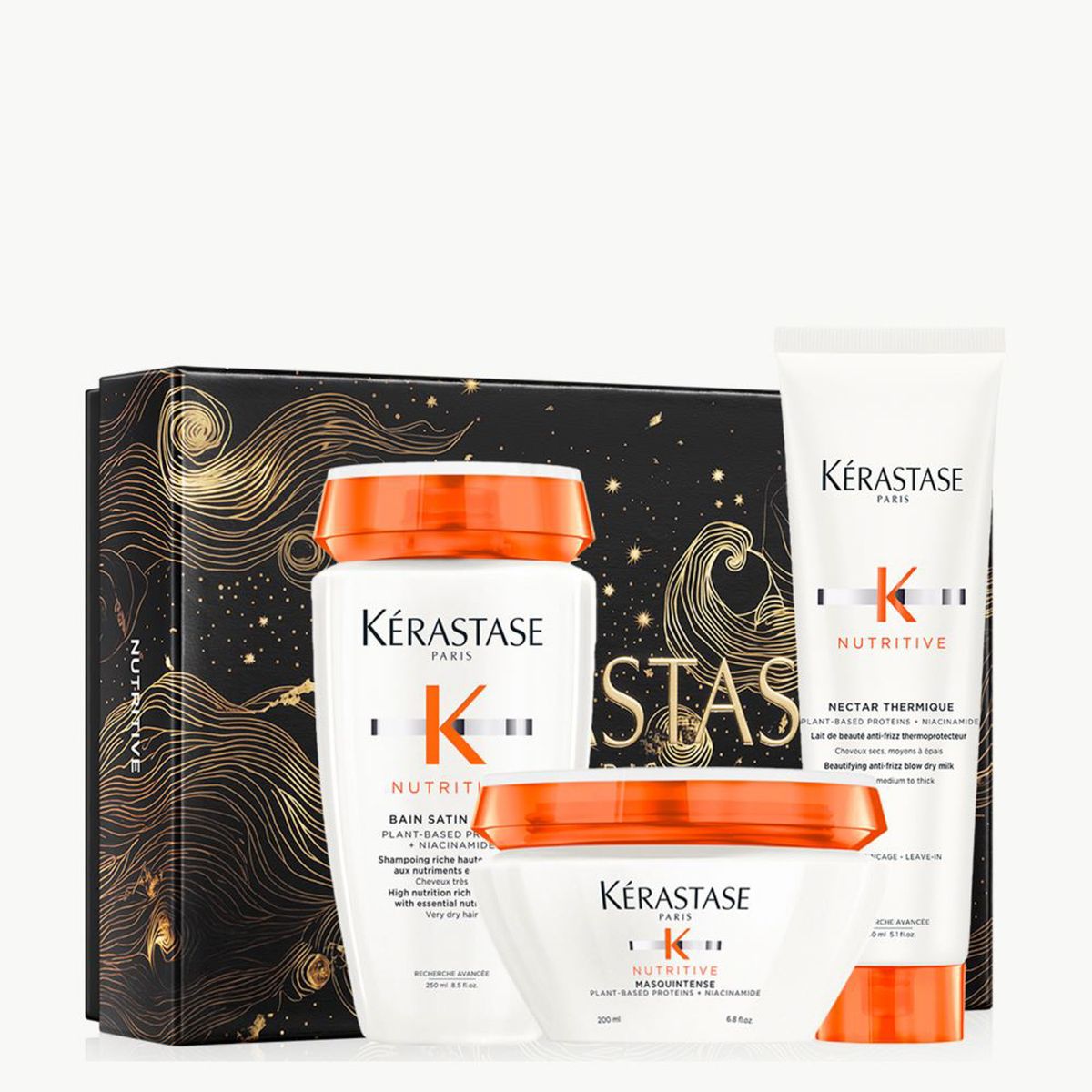 KERASTASE - Cofre Nutritivo Shampoo + Máscara + Texturizante Para Cabello Muy Seco Nutritive