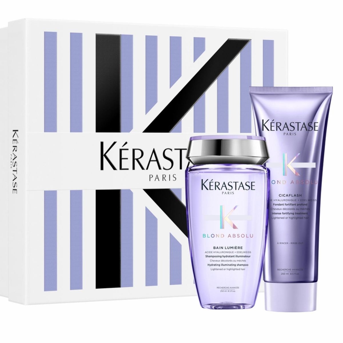 KERASTASE - Cofre Hidratante Shampoo + Acondicionador Blond Absolu 250 Ml Kérastase
