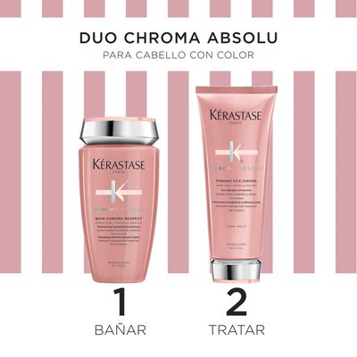 Imagen 2 del producto Cofre Cuidado Del Color Shampoo 250Ml + Acondicionador 200Ml Para Cabello Fino A Medio Chroma Absolu Kérastase
