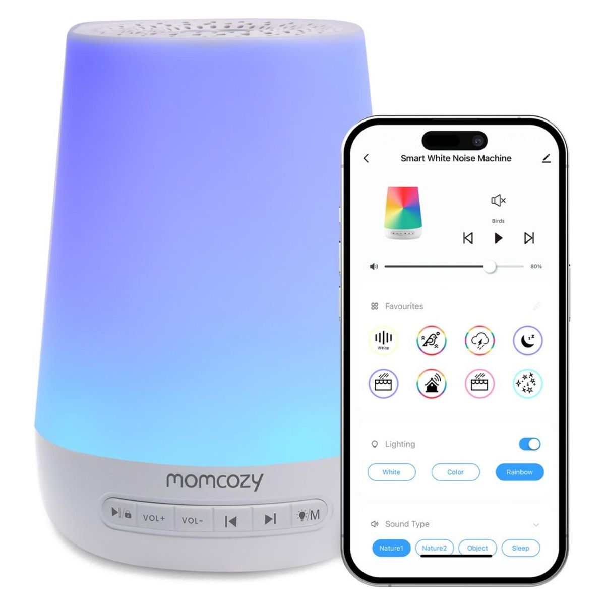 MOMCOZY - Máquina Ruido Blanco Smart Momcozy