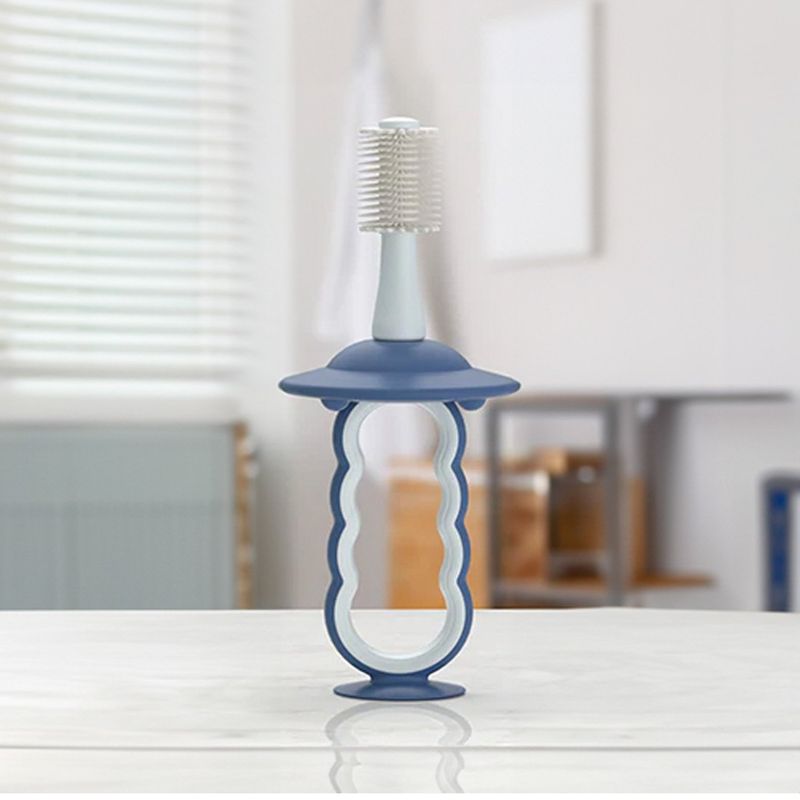 MOMCOZY - Cepillo Dental Silicona Azul Momcozy