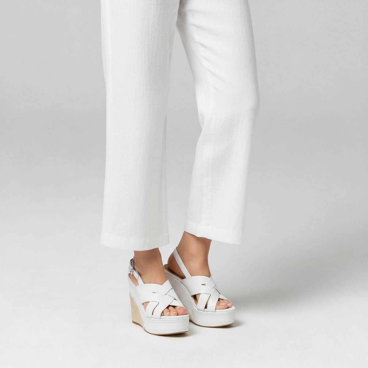 MICHAEL KORS - Sandalia Mujer Cuero Blanco Michael Kors