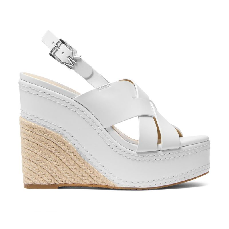 MICHAEL KORS - Sandalia Mujer Cuero Plata Michael Kors